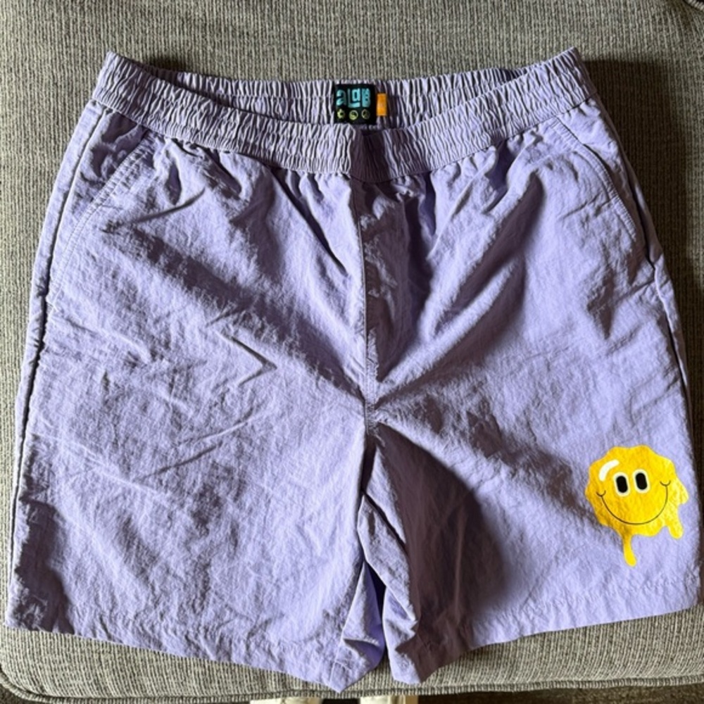 ALAB Lavender‎ Shorts with Yellow Drawstring